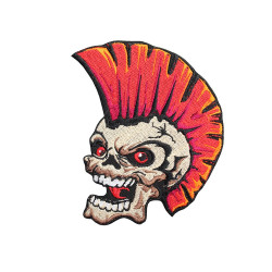 Punk Rock Biker Skull Embroidery Sew-on / Iron-on / Velcro gift Patch Punk Rock Biker Skull Embroidery Sew-on / Iron-on / Velcro gift Patch