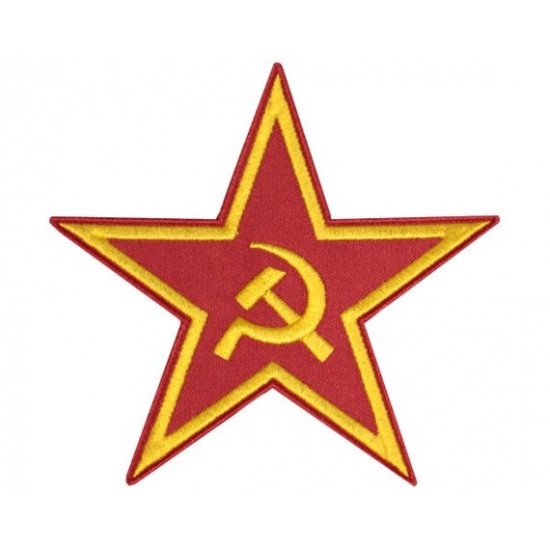 Red star hammer and hoz URSS cosido parche hecho a mano