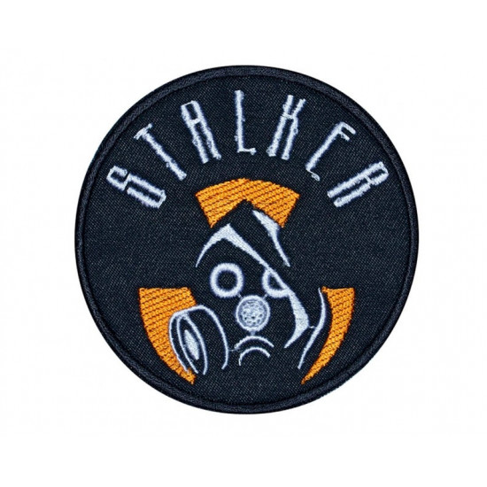 Gas Mask Stalker Airsoft Game Yellow Embroidered Sew-on Patch #4