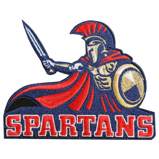 Spartan warrior embroidered Sew-on / Iron-on / Velcro patch SPARTAN