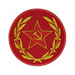 Red star hammer and sickle Soviet Sew-on patch   Red star hammer and sickle Soviet Sew-on patch