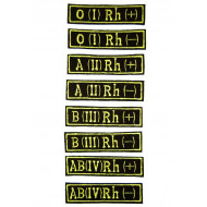 Blood group and Rhesus factor Patch from   Army Special Forces Sew-on Handmade Patch Blood group and Rhesus factor Patch from   Army Special Forces Sew-on Handmade Patch