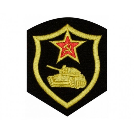 ソビエト連邦陸軍戦車特殊部隊は、手作りのロシアのパッチを縫い付けました