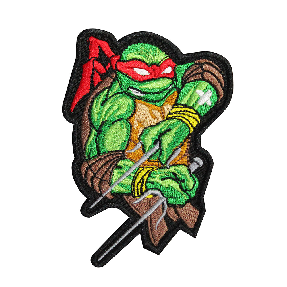 Teenage Mutant Ninja Turtles Grumpy Pencil Patch Hook And Loop Raphael Raph 
