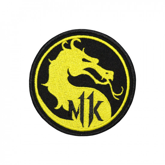 Juego de combate Mortal Kombat Logo MK Manga bordado coser / planchar / parche de velcro