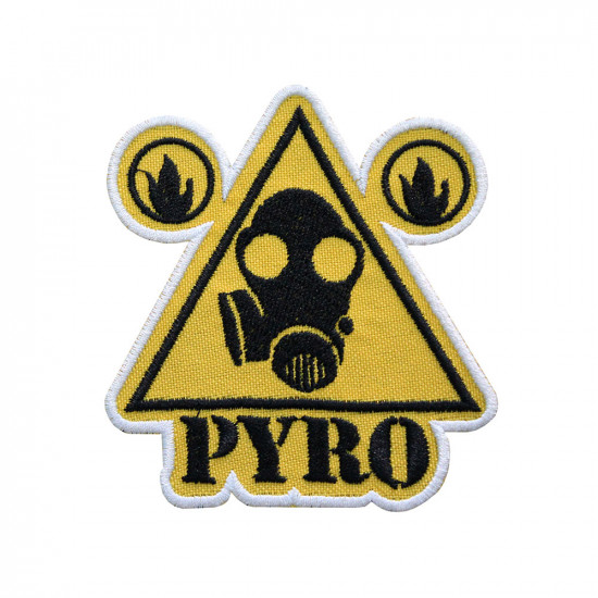 TF 2 Champion Pyro Logo Original Team Fortress 2 Embroidered Sew-on/iron-on/Velcro Patch