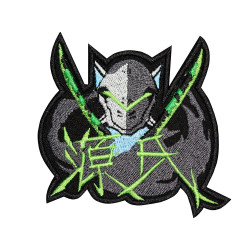 Overwatch Genji Champion Logo Sleeve Embroidered Sew-on/Iron-on/Velcro Patch Overwatch Genji Champion Logo Sleeve Embroidered Sew-on/Iron-on/Velcro Patch