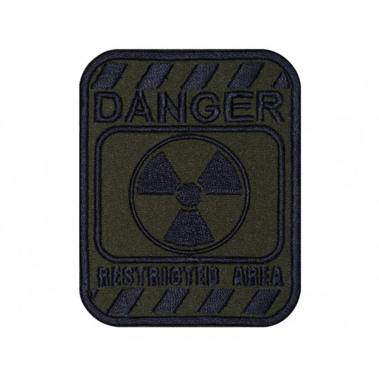 Sign Danger Restricted Area Airsoft   Tactical Military Game Embroidered Patches 