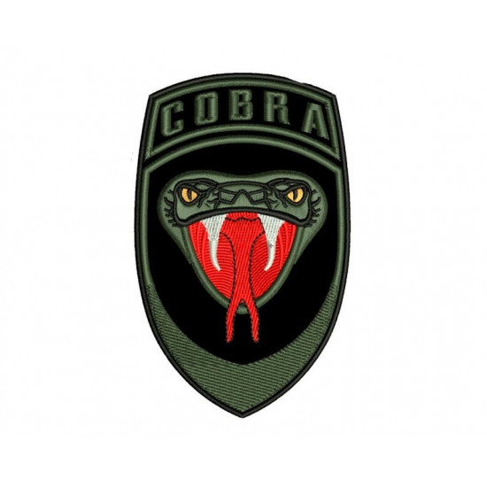 Cobra Airsoft Game Snake Tactical Russian Sleeve Embroidered Sew-on Patch