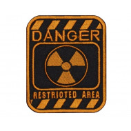 Sign Danger Restricted Area Airsoft   Tactical Military Game Embroidered Patches  Sign Danger Restricted Area Airsoft   Tactical Military Game Embroidered Patches