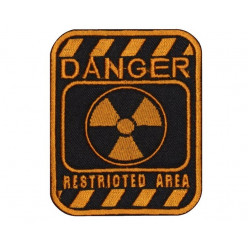 Sign Danger Restricted Area Airsoft   Tactical Military Game Embroidered Patches  Sign Danger Restricted Area Airsoft   Tactical Military Game Embroidered Patches