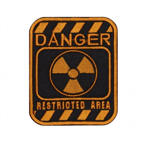 Sign Danger Restricted Area Airsoft   Tactical Military Game Embroidered Patches 