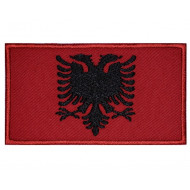 Albania Country Flag Embroidery Sew-on Patch #2 Albania Country Flag Embroidery Sew-on Patch #2