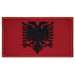 Albania Country Flag Embroidery Sew-on Patch #2 Albania Country Flag Embroidery Sew-on Patch #2