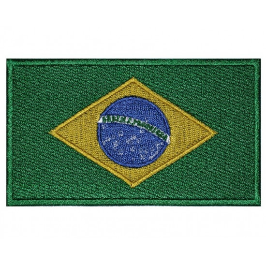 BRASILIAN FLAG IRON or SEW-ON PATCH 