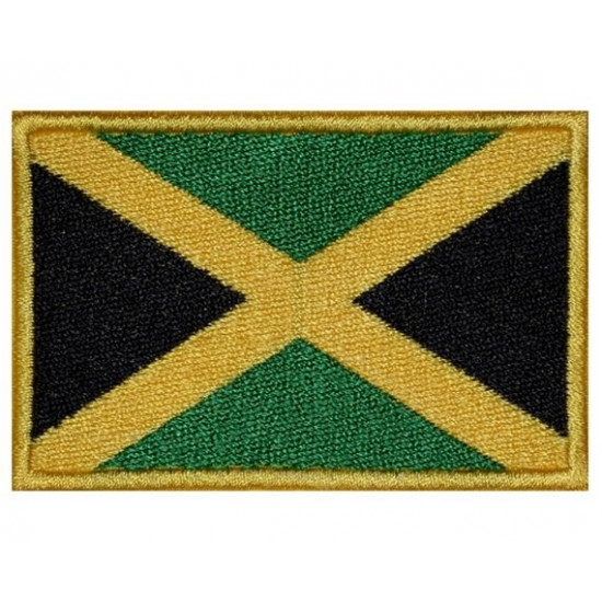 Jamaica flag Embroidered Original Sew-on Handmade Patch 