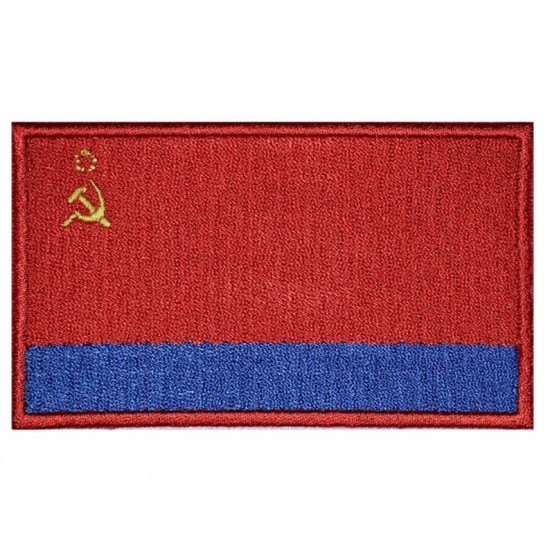 Azerbaiyán Bandera de la URSS Parche bordado a mano de la Unión Soviética Cosido a mano