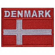 Drapeau de pays du Danemark brodé à la main Patch à coudre original # 3 Drapeau de pays du Danemark brodé à la main Patch à coudre original # 3