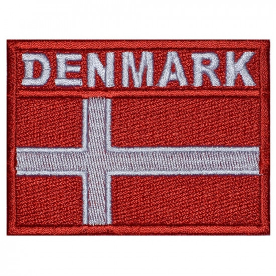 Denmark Country Flag Embroidered Original Sew-on Handmade Patch #3