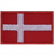 Drapeau de pays du Danemark brodé à la main Patch original fait à la main # 1