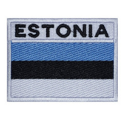 Estland Flagge gestickt handgemachte Land annähen Ärmel Patch # 3 Estland Flagge gestickt handgemachte Land annähen Ärmel Patch # 3