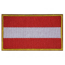 Österreich handgemachte Landesflagge zum Aufbügeln handgemachte Ärmel gestickt Patch # 2 zum Aufnähen Österreich handgemachte Landesflagge zum Aufbügeln handgemachte Ärmel gestickt Patch # 2 zum Aufnähen