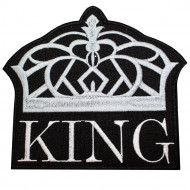 Logo King Corona Bordada Coser / Planchar / Parche de Velcro Logo King Corona Bordada Coser / Planchar / Parche de Velcro