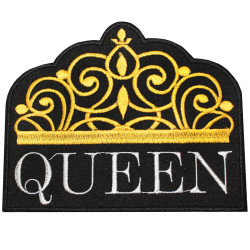 Logo Queen Embroidery Crown Sew-on / Iron-on / Velcro Patch Logo Queen Embroidery Crown Sew-on / Iron-on / Velcro Patch