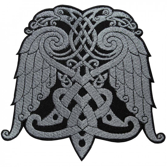 Celtic Ornament Wings Embroidery Custom Sew-on / Iron-on / Velcro Patch