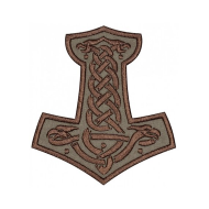 Mjolnir Thor's Hammer Embroidered Sew-on Handmade Sew-on patch Mjolnir Thor's Hammer Embroidered Sew-on Handmade Sew-on patch