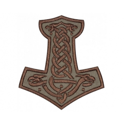 Mjolnir Thor's Hammer Embroidered Sew-on Handmade Sew-on patch Mjolnir Thor's Hammer Embroidered Sew-on Handmade Sew-on patch