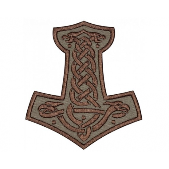 Mjolnir Thor's Hammer Embroidered Sew-on Handmade Sew-on patch
