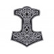 Mjolnir Thors Hammerjacke hat den großen keltischen Aufnäher # 3 gestickt