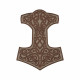 Mjolnir Thor's hammer jacket embroidered big Celtic Sew-on Handmade patch #3 