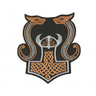 Mjolnir Thor Hammer Jacket - Broderie à manches brodées Big Patch # 3 Mjolnir Thor Hammer Jacket - Broderie à manches brodées Big Patch # 3