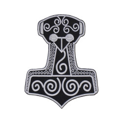 Mjolnir Thor's Hammer Embroidered Sew-on Machine Patch #2 Mjolnir Thor's Hammer Embroidered Sew-on Machine Patch #2