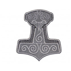 Mjolnir Thor's Hammer Embroidered Sew-on Machine Patch #2 Mjolnir Thor's Hammer Embroidered Sew-on Machine Patch #2