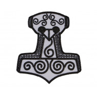 Marteau de Mjolnir Thor brodé signe patch scandinave à coudre Marteau de Mjolnir Thor brodé signe patch scandinave à coudre