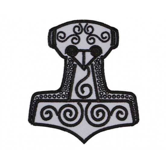 Mjolnir Thor's Hammer Embroidered Sign Sew-on Scandinavian Patch