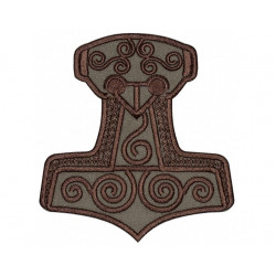 Mjolnir Thor's Hammer Embroidered Sign Sew-on Scandinavian Patch Mjolnir Thor's Hammer Embroidered Sign Sew-on Scandinavian Patch