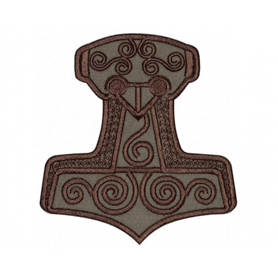 Marteau de Mjolnir Thor brodé signe patch scandinave à coudre