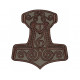 Mjolnir Thor's Hammer Embroidered Sign Sew-on Scandinavian Patch