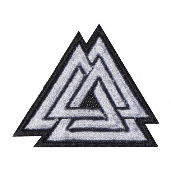 Valknut Nordic Runes Knot Of Odin Embroidered Sew-on Sign Machine Patch