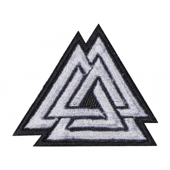 Valknut Nordic Runes Nudo de Odin Parche bordado de máquina de letreros cosidos