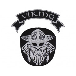 Viking Celtic Ornament White-Black Handmade Embroidered Sew-on Strip Viking Celtic Ornament White-Black Handmade Embroidered Sew-on Strip