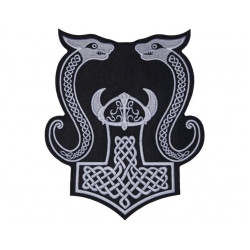 Mjolnir Thor's Hammer Jacket Embroidered Sleeve Sew-on Big Patch #3 Mjolnir Thor's Hammer Jacket Embroidered Sleeve Sew-on Big Patch #3