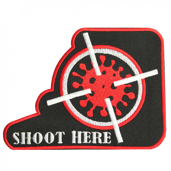 Coronavirus Shoot Embroidery Sleeve Sew-on / Iron-on / Velcro Patch