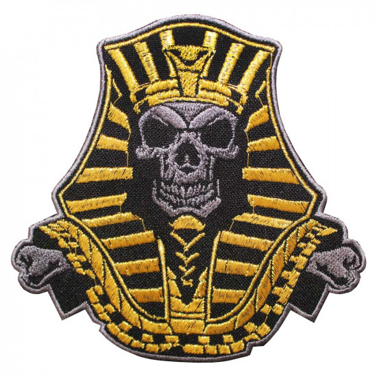 Egypt Skull Pharaoh Embroidery Sleeve Sew-on / Iron-on / Velcro Patch