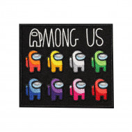 Among us Game  Group Embroidered Sew-on / Iron-on / Velcro Patch Among us Game  Group Embroidered Sew-on / Iron-on / Velcro Patch