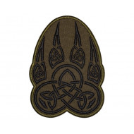 Paw Trail Wolf keltischen Knoten bestickt Sew-on Handmade Patch Paw Trail Wolf keltischen Knoten bestickt Sew-on Handmade Patch